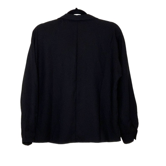 H by HALSTON black buttoned down shirt. NWT Size S - Picture 4 of 7